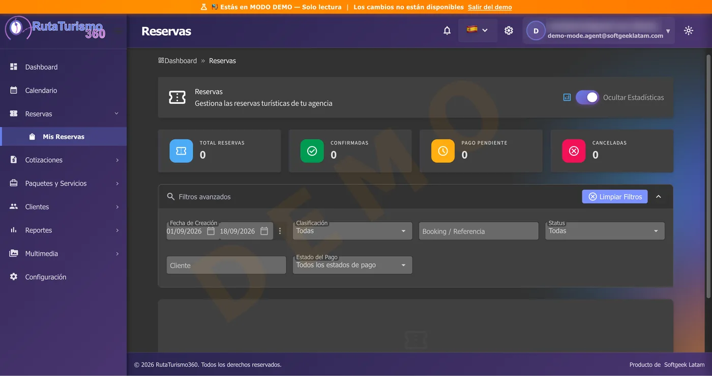 Gestión de Reservas